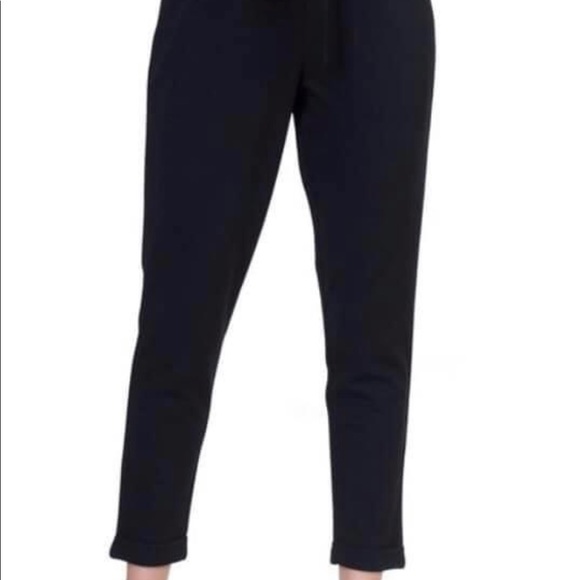 Black high waisted drawstring trousers - Picture 3 of 3